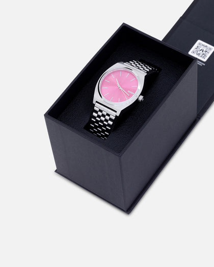 Nixon Women's Time Teller Silver/Pink