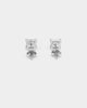Saint Morta Square Cut Earrings White Gold
