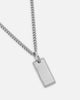 Saint Morta Carved Tag Necklace White Gold