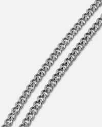 Saint Morta Carved Tag Necklace White Gold