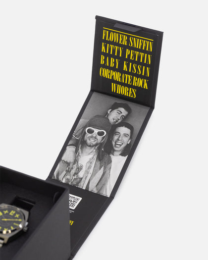 Nixon X Nirvana Sentry Wobble Watch Yellow Nirvana