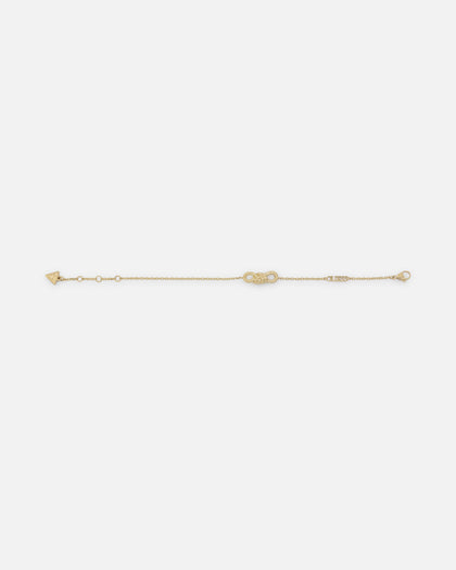 Guess Mainline Women's Modern Love Central Knot Bracelet Yellow Gold