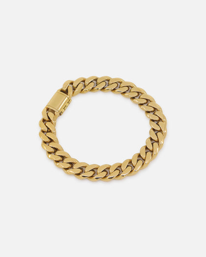 Saint Morta 10mm Cuban Bracelet Gold