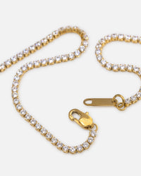 Saint Morta 2mm Micro Tennis Chain Iced Gold