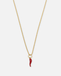 Saint Morta Chilli Rope Necklace Gold/Red