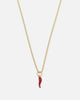 Saint Morta Chilli Rope Necklace Gold/Red