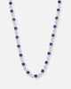 Saint Morta Cushion Cut Brilliant Chain Iced White Gold