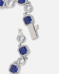 Saint Morta Cushion Cut Brilliant Chain Iced White Gold