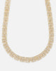 Saint Morta Baguette Interlink Chain Iced Gold
