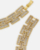 Saint Morta Baguette Interlink Chain Iced Gold