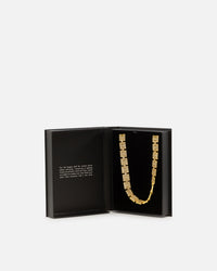 Saint Morta Baguette Interlink Chain Iced Gold