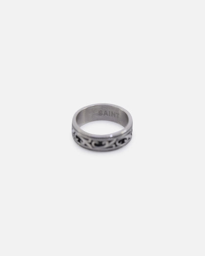 Saint Morta Heraldry Band Ring Stainless Steel