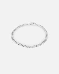 Saint Morta Flat Faced Curb Bracelet White Gold