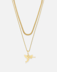 Saint Morta Franco Rope Cupid Chain Set Gold