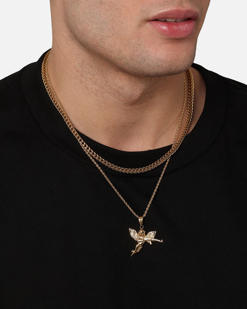 Saint Morta Franco Rope Cupid Chain Set Gold
