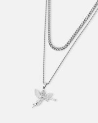 Saint Morta Franco Rope Cupid Chain Set White Gold