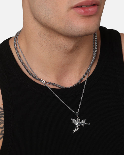 Saint Morta Franco Rope Cupid Chain Set White Gold