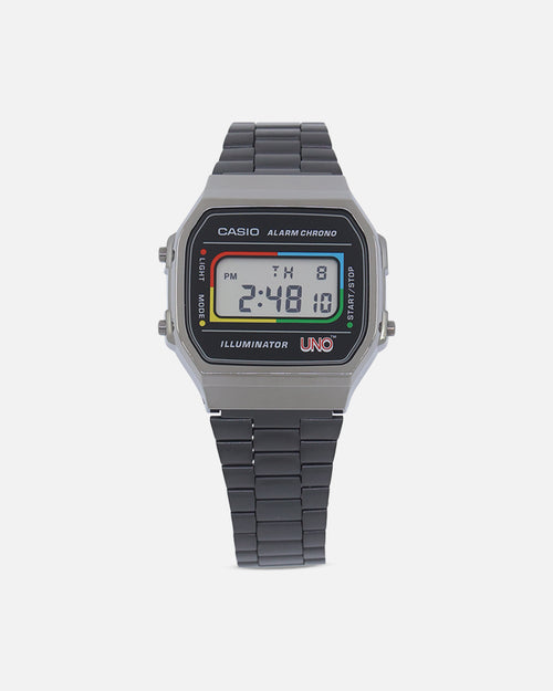 Casio X UNO A168WEUC-1A Watch Silver/Black