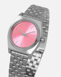 Nixon Women's Small Time Teller Silver/Pink