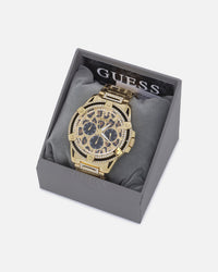 Guess Mainline King Crystal Leopard Bracelet '40th Anniversary' Watch Gold