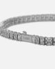 Saint Morta Iced Baguette Bracelet Iced White Gold