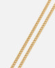 Saint Morta Holy Stacked 3mm Cuban Chain Necklace Gold
