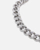 Ed Hardy Scroll Logo Curb Chain Bracelet Silver
