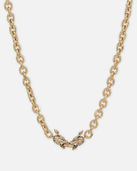 Ed Hardy Dragon Choker Chain Necklace Gold