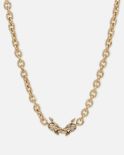 Ed Hardy Dragon Choker Chain Necklace Gold