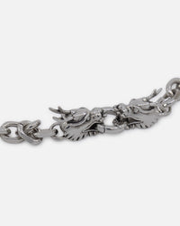 Ed Hardy Dragon Choker Chain Necklace Silver