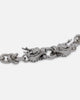 Ed Hardy Dragon Choker Chain Necklace Silver
