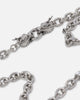 Ed Hardy Dragon Choker Chain Necklace Silver