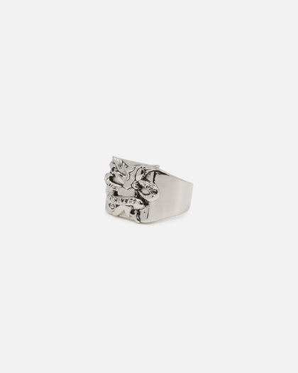 Ed Hardy Heart & Dagger Ring Silver