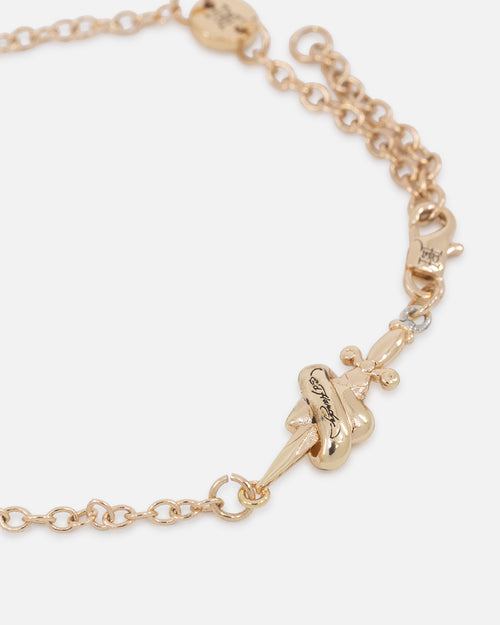 Ed Hardy Heart & Dagger Bracelet Gold