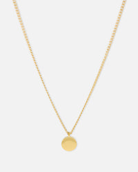 Saint Morta Round Totem Pendant Chain Gold
