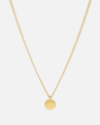 Saint Morta Round Totem Pendant Chain Gold
