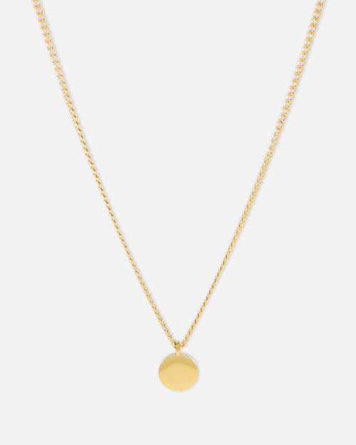 Saint Morta Round Totem Pendant Chain Gold