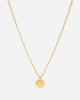 Saint Morta Round Totem Pendant Chain Gold