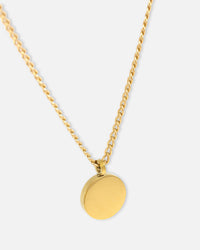 Saint Morta Round Totem Pendant Chain Gold