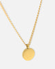 Saint Morta Round Totem Pendant Chain Gold