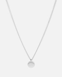 Saint Morta Round Totem Pendant Chain White Gold