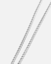 Saint Morta Round Totem Pendant Chain White Gold