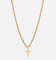 Saint Morta Cross Pendant Rope Chain & Bracelet Bundle Gold