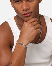 Saint Morta Miami Cuban Chain & Bracelet Bundle White Gold
