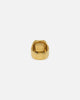 Guess Mainline 14mm Lion Pave Signet Ring Gold