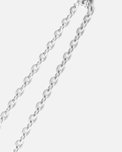 Saint Morta Malachite Pendant Chain White Gold