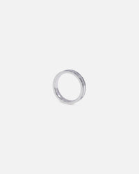 Saint Morta 5mm Black Etched Ring White Gold