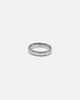 Saint Morta 5mm Black Etched Ring White Gold