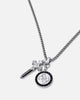 Guess Mainline Rebel Knight 26" 4G Coin And Dagger Necklace Silver