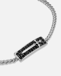 Guess Mainline Rebel Knight Dagger Crystal Bracelet Silver